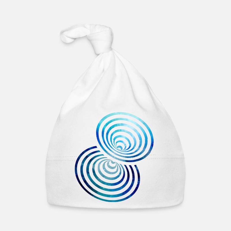 Space Universe Form Psychedelic Illusion - Organic Baby Cap - white