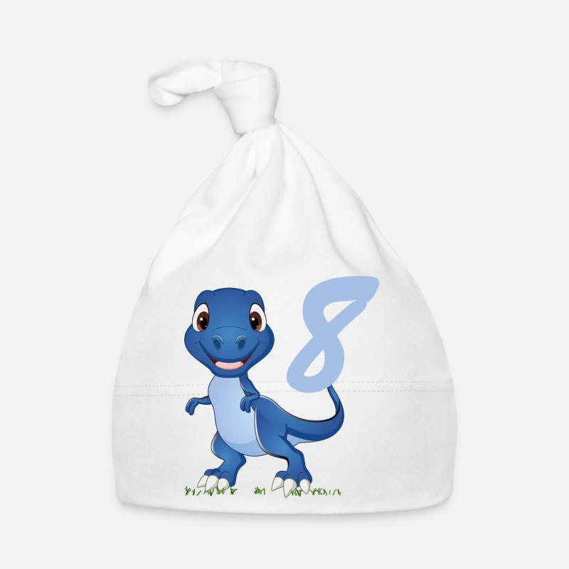 Süßer Dino zum 8. Geburtstag Baby Bio-Mütze