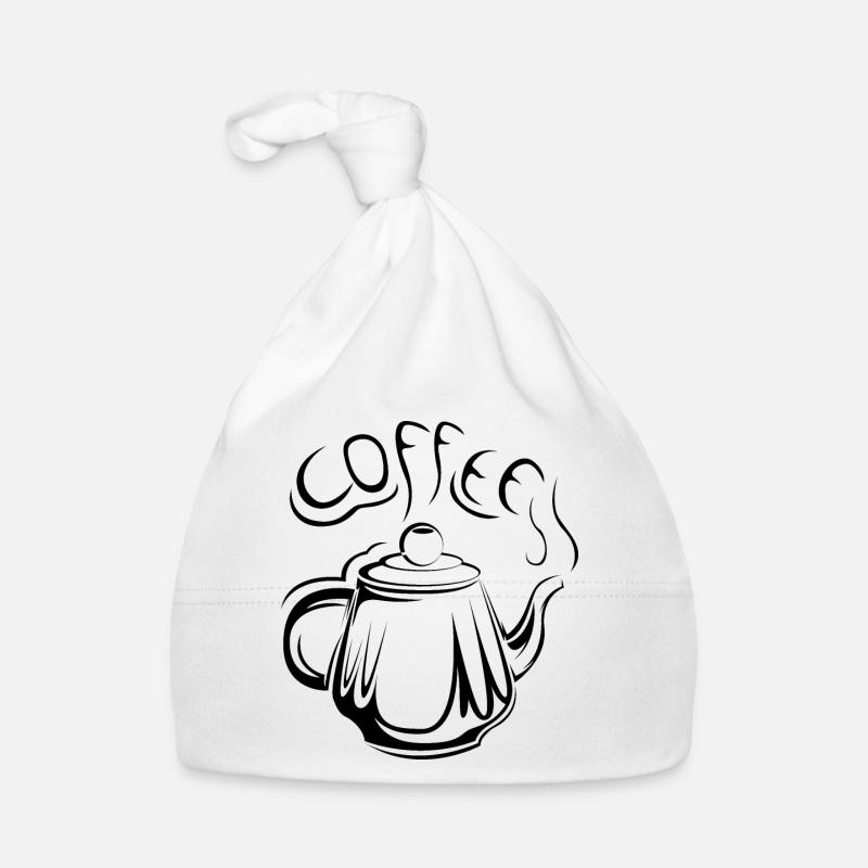 Cafetière Café Icône Icône Café Icône Logo Bonnet bio Bébé