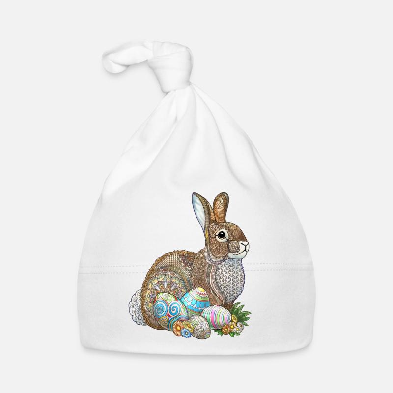 Chasse aux œufs de Pâques Zentangle Bonnet bio Bébé