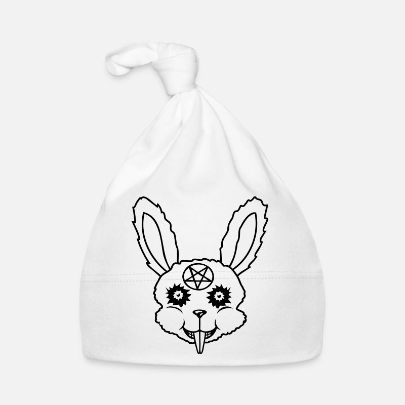 Pentagramme Lapin Satan Bonnet bio Bébé