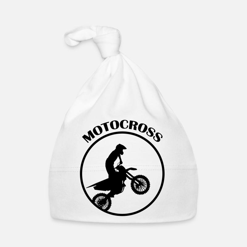Motocross - Bonnet bio Bébé - blanc