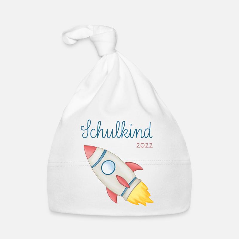 Schulkind 2022 Rakete Baby Bio-Mütze