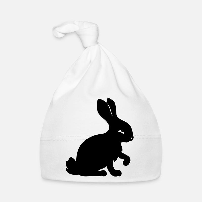 Rabbit shadow image year of the rabbit Organic Baby Cap
