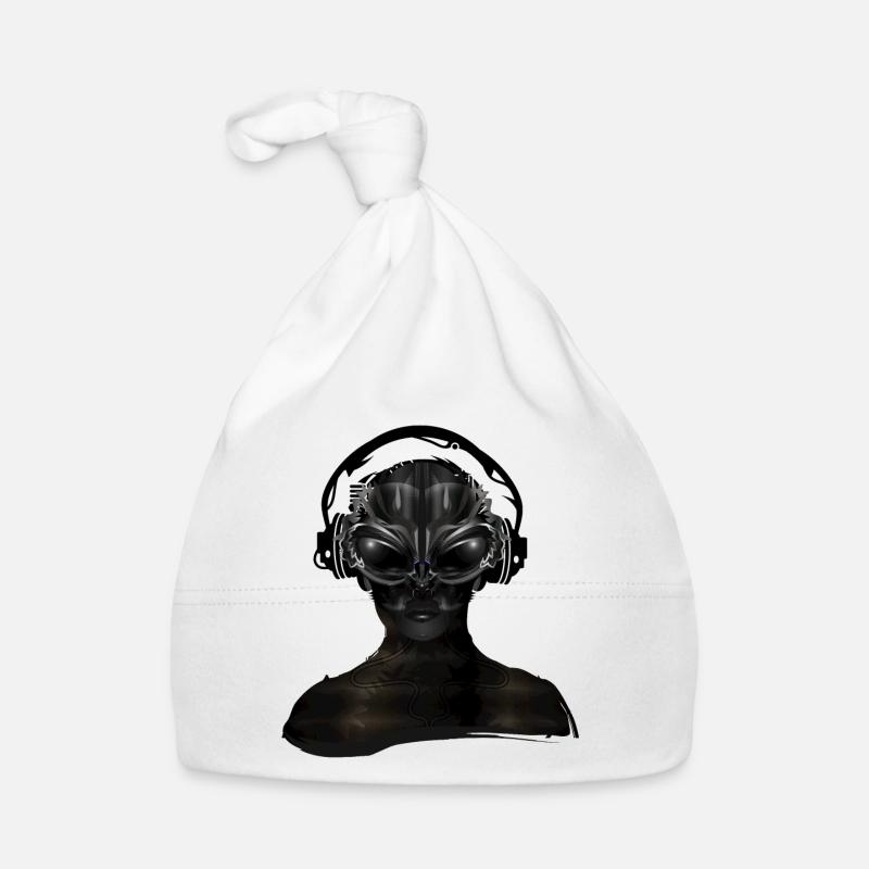 Créature cyborg futuriste avec des écouteurs Bonnet bio Bébé