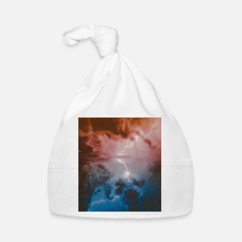 Red Blue and Flash Organic Baby Cap