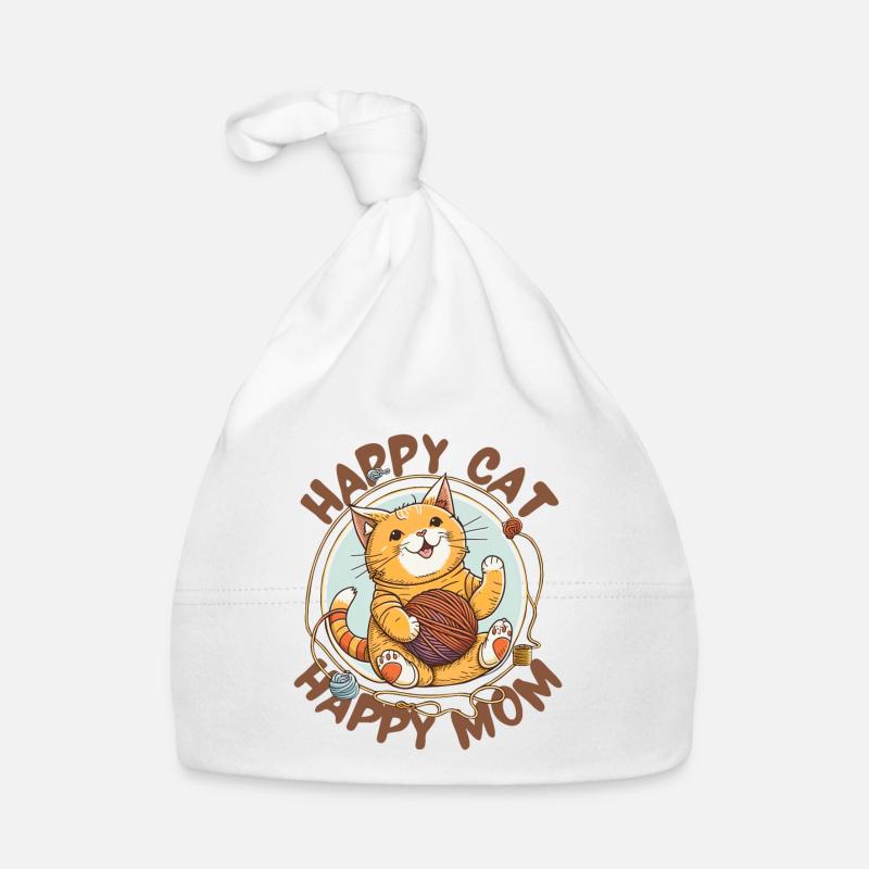Glückliche Katze Glückliche Mutter Baby Bio-Mütze