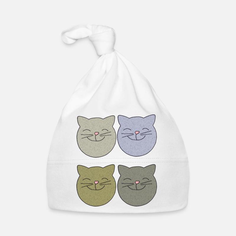 katzen 4er pack Baby Bio-Mütze