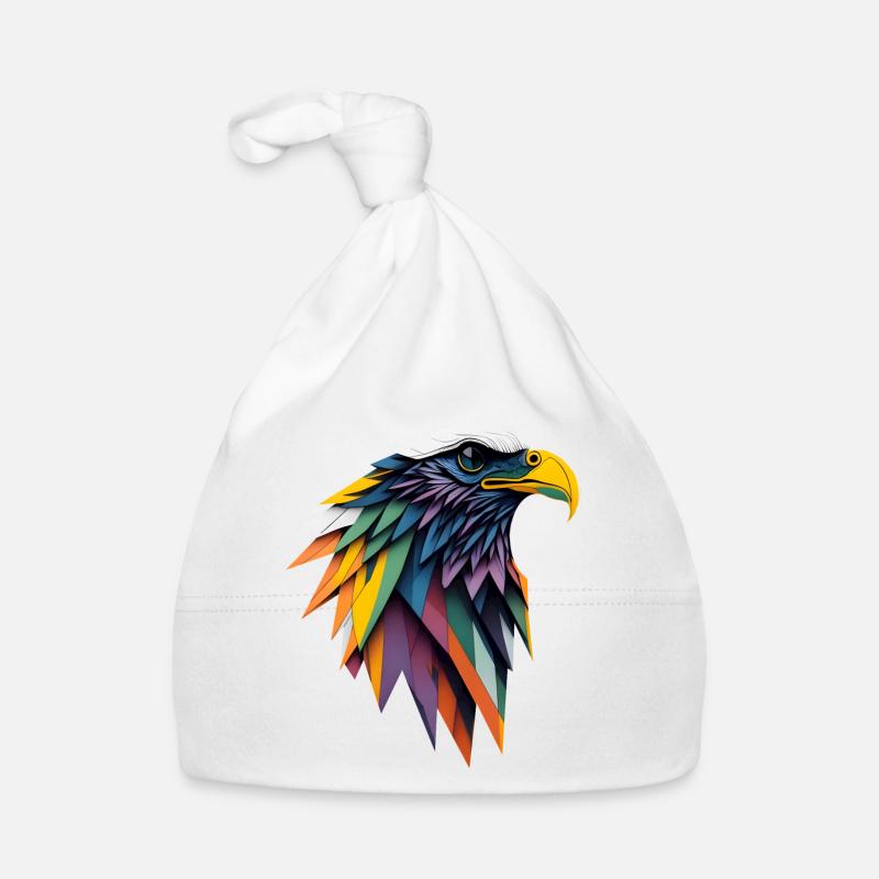Polygonal Eagle Head Organic Baby Cap