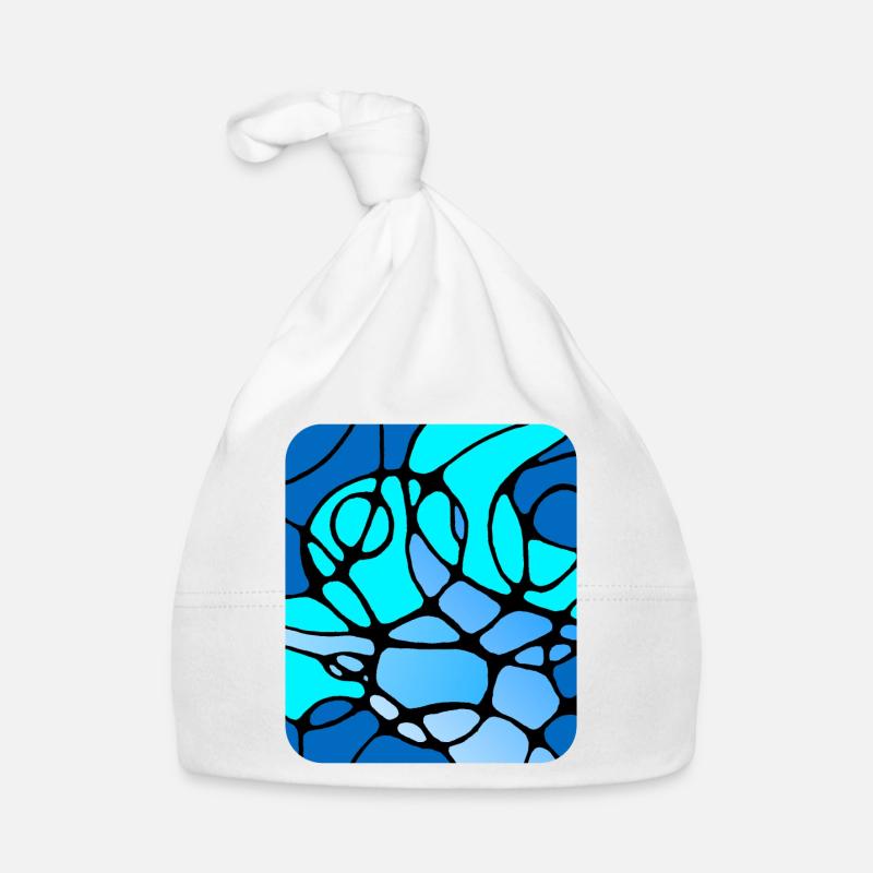 Neurographic modern abstract design Organic Baby Cap