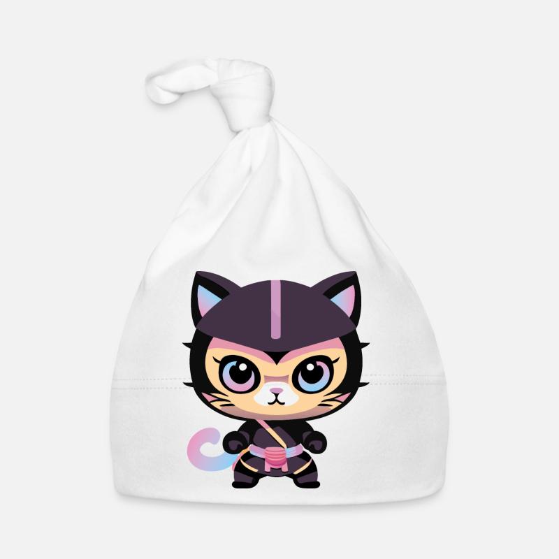 Ninja Katze Pinky Kitty Baby Bio-Mütze