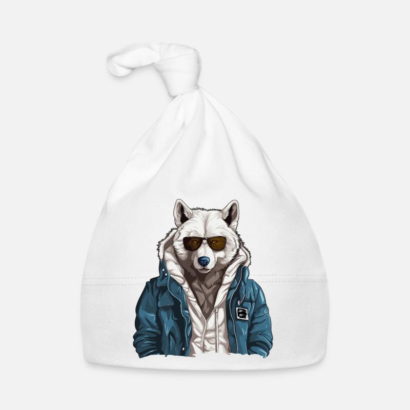 Street style polar wolf | Wolf lovers Organic Baby Cap
