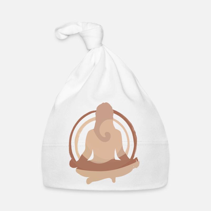 Boho Yoga Meditation Silhouette Design Baby Bio-Mütze