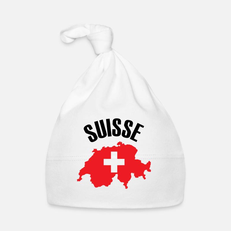 Schweiz - Schweiz Karte Schweizer Flagge Baby Bio-Mütze