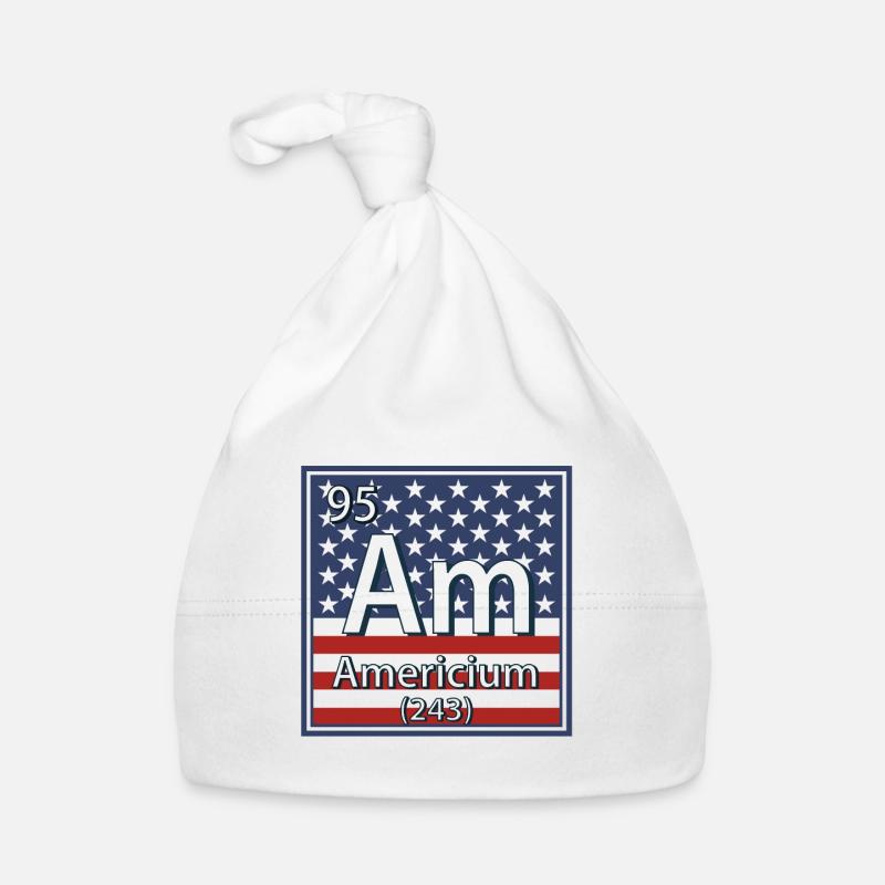 Periodensystem des Americium-Elements Baby Bio-Mütze