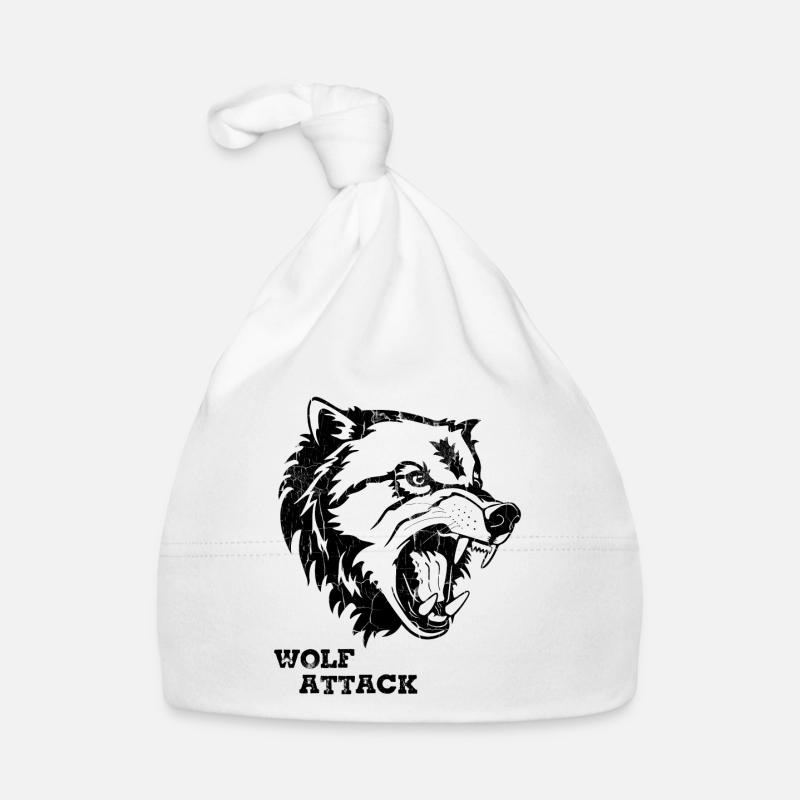 WOLF ATTACK Organic Baby Cap