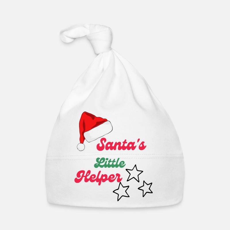 Santa ́s little Helper Version 2 - Organic Baby Cap - white