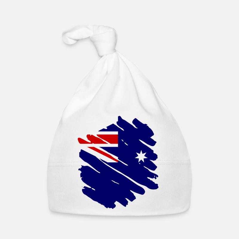 Drapeau de l’Australie sous le drapeau australien Bonnet bio Bébé