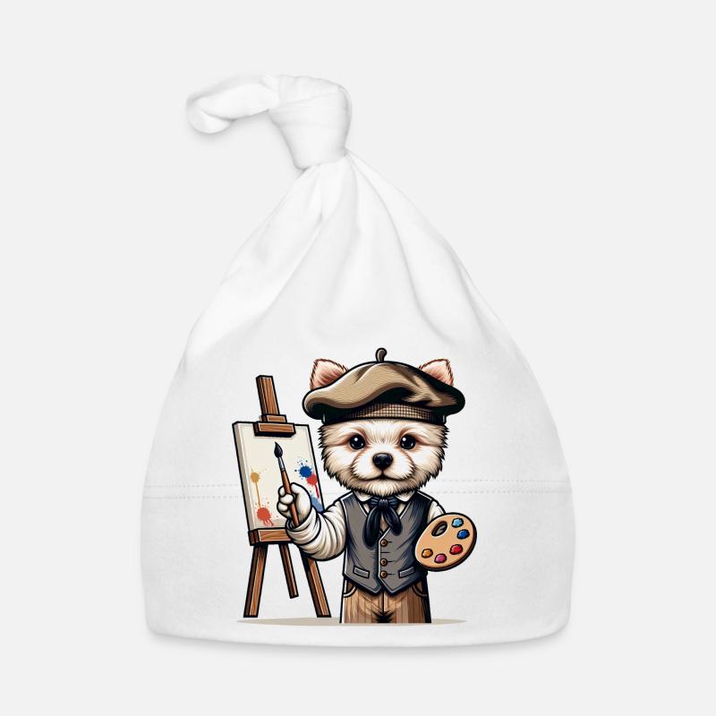 Artiste de chien mignon Bonnet bio Bébé