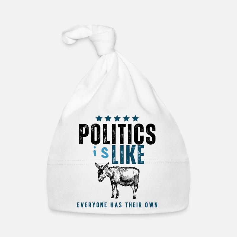 IsLike Distressed Logo Typografie Baby Bio-Mütze