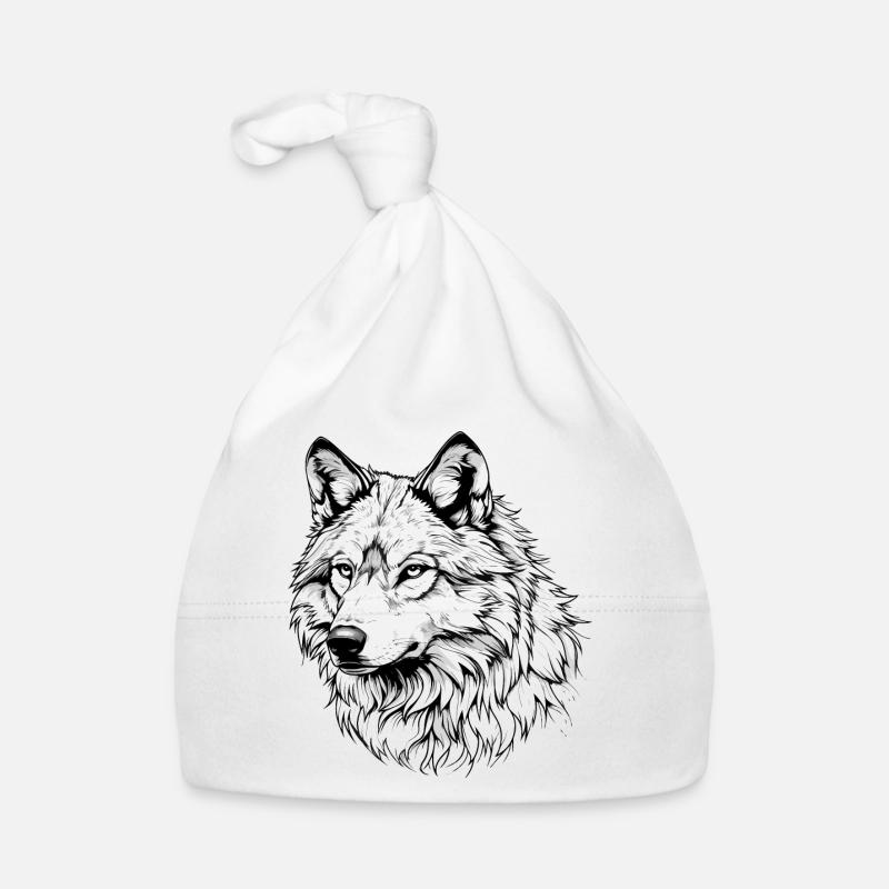 Loup blanc Bonnet bio Bébé