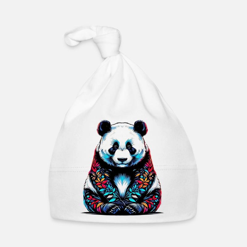Panda - Baby Bio-Mütze - Weiß