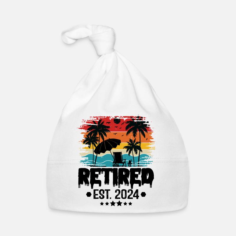 Retraité 2024 Ce n’est plus mon problème Sunset Beach Bonnet bio Bébé