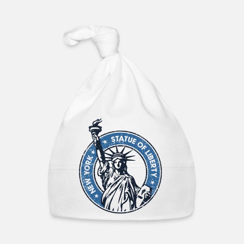 Icône du cercle de la liberté - Bonnet bio Bébé - blanc