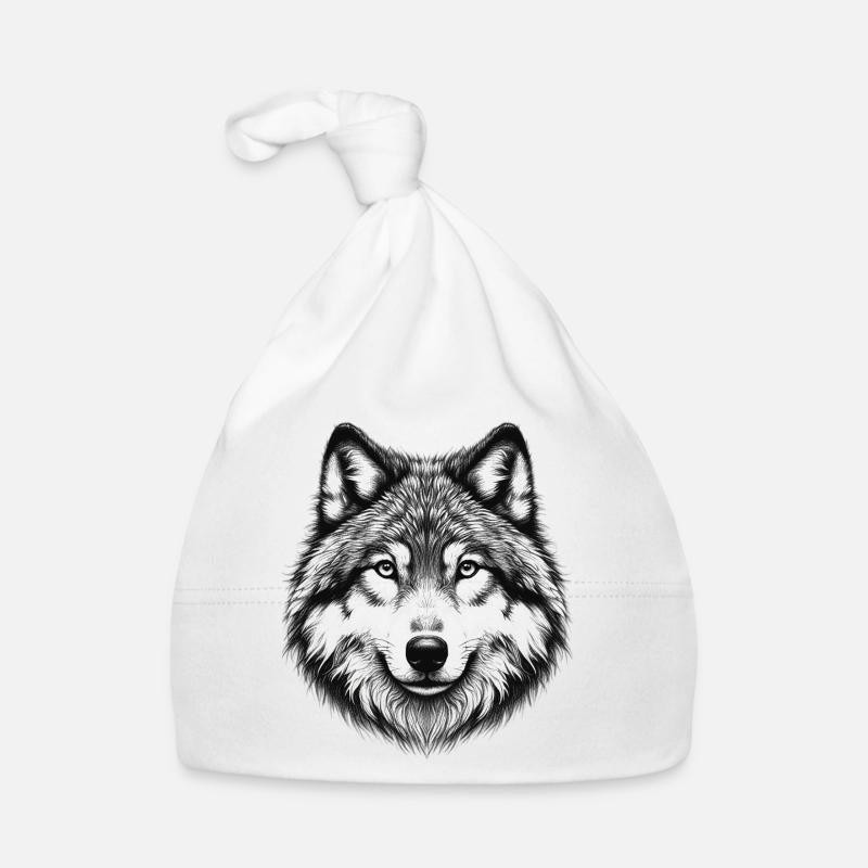 Wolf Organic Baby Cap