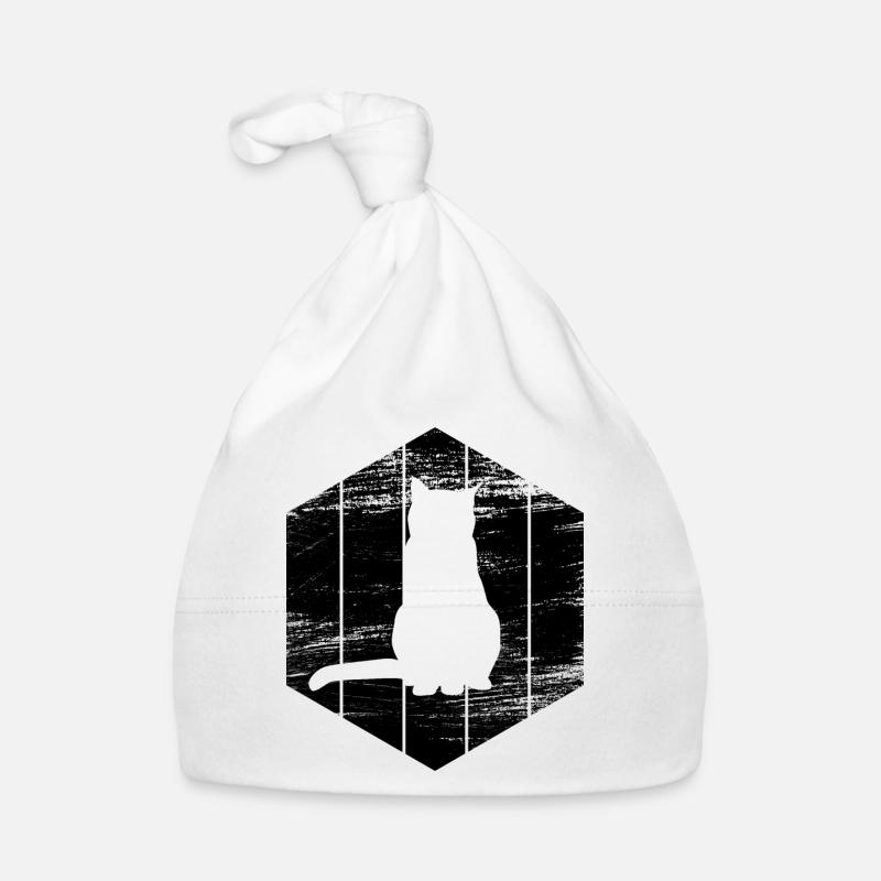 Cat Drawing Organic Baby Cap