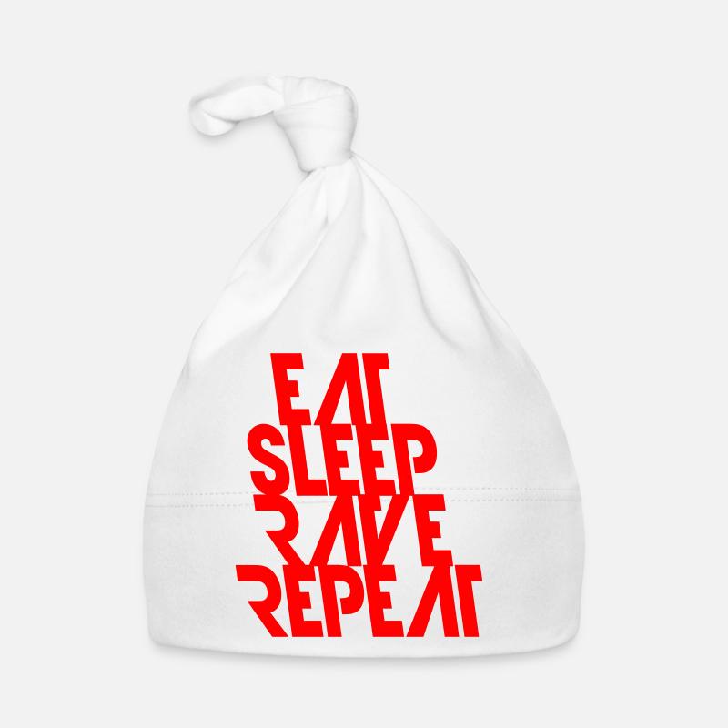 Manger dormir rave répéter nourriture sommeil corbeau disant Bonnet bio Bébé