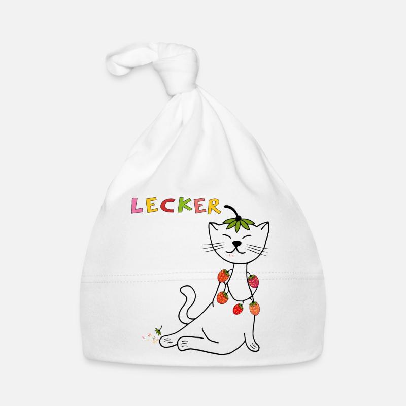 Erdbeeren Katze Baby Bio-Mütze