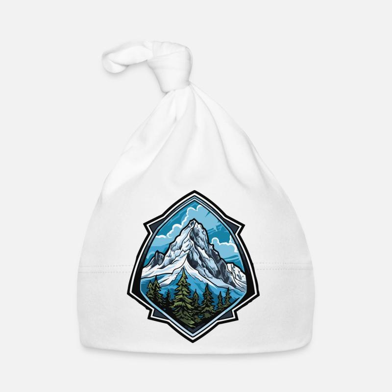 Mountains 3 Organic Baby Cap