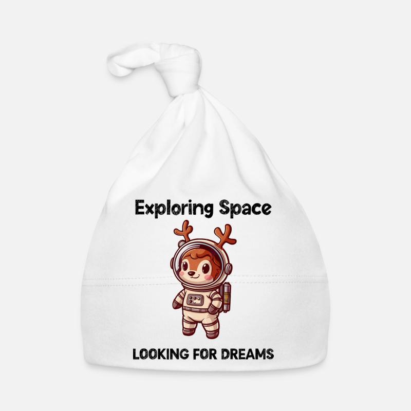 Deer Looking For Dreams Outer Space Organic Baby Cap