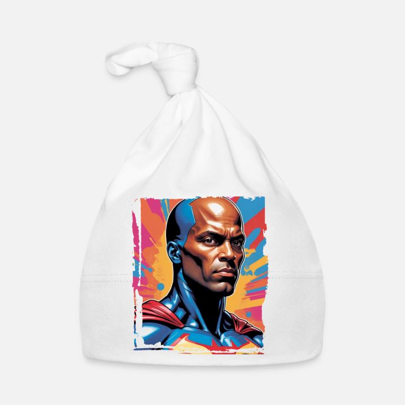 Porträt eines Sci-Fi-Superhelden Baby Bio-Mütze