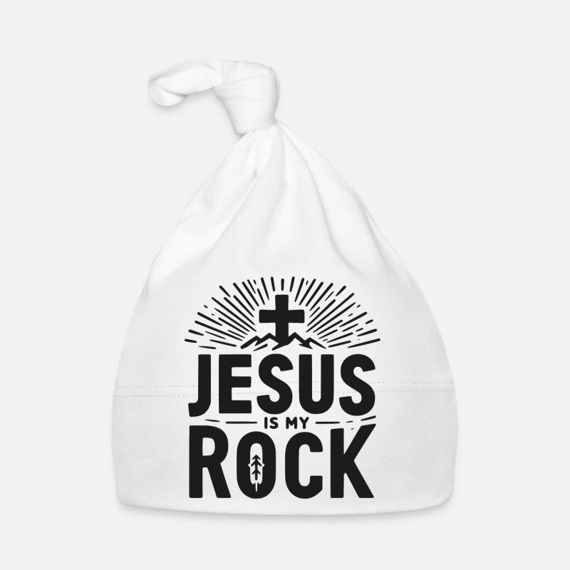 Jesus is My Rock Organic Baby Cap