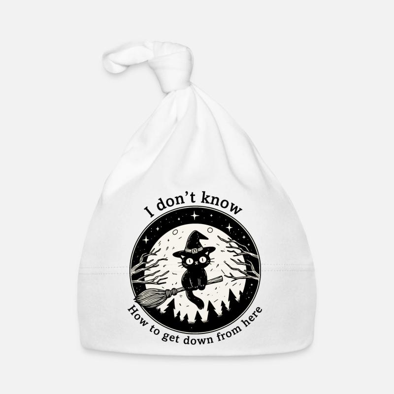 Halloween | I don't know how to get down from here Organic Baby Cap