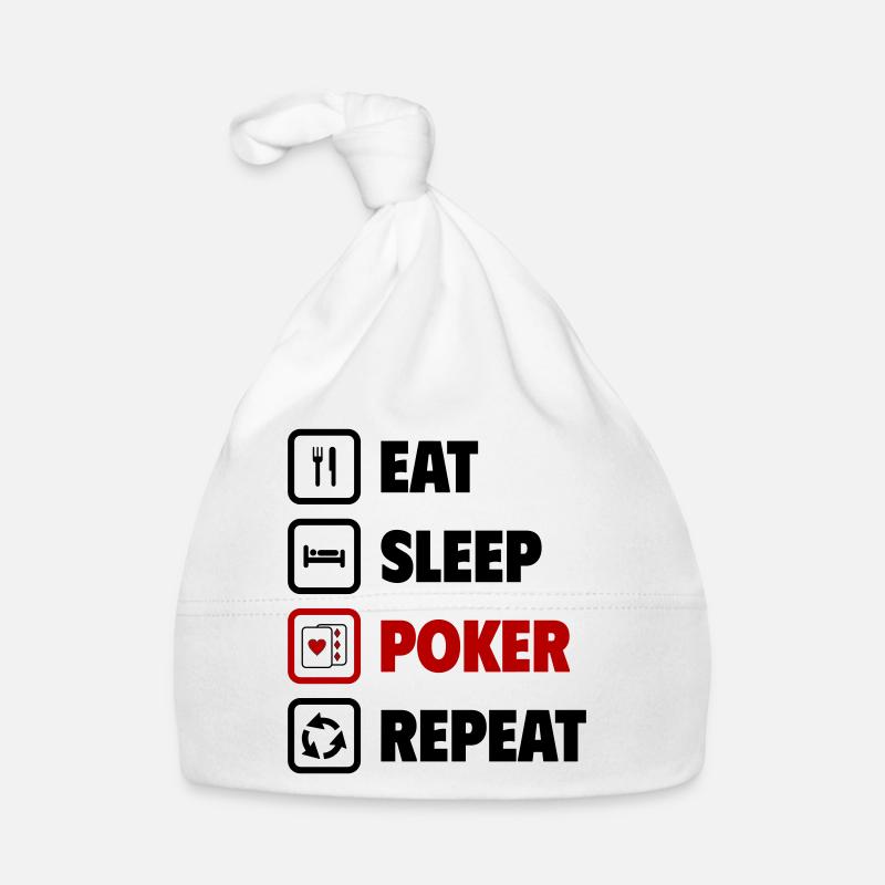 Eat Sleep Poker Repeat Organic Baby Cap