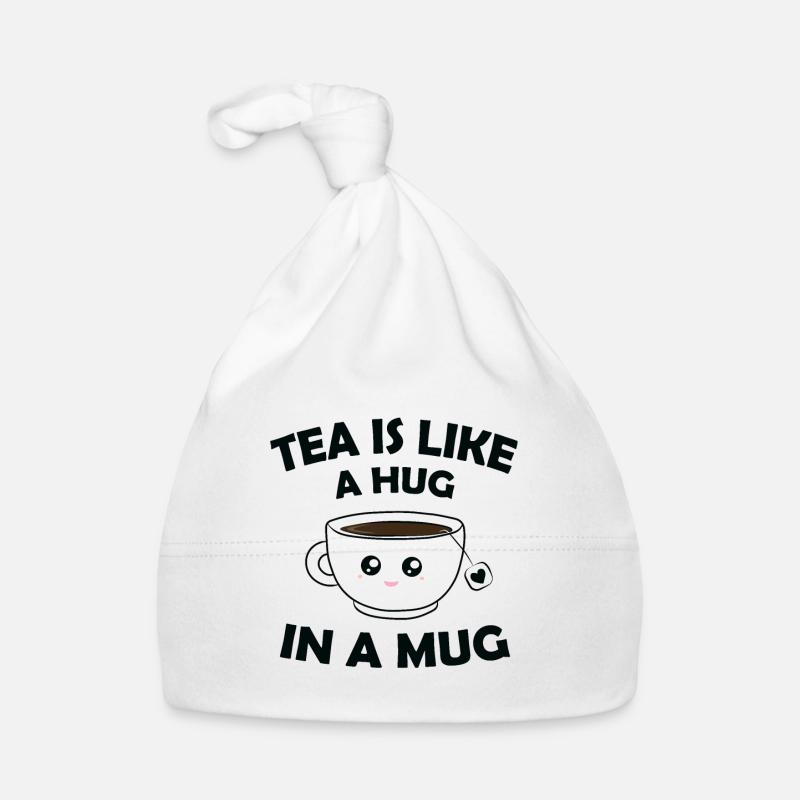 Tea is Like A Hug in a Mug Cute Organic Baby Cap