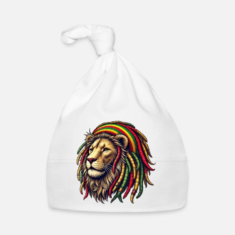 Rasta Lion Organic Baby Cap