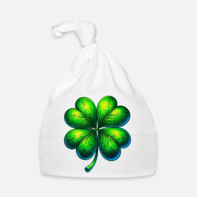 Trèfle à quatre feuilles Bonnet bio Bébé