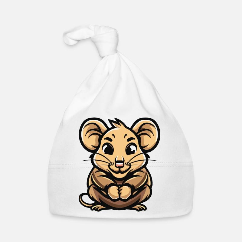 Mouse Comic Organic Baby Cap