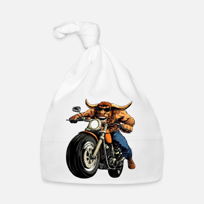 Stiere Motorrad / Motorradfahrer Stier Baby Bio-Mütze