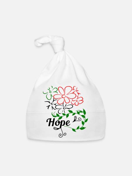 Hope Hoffnung - Bonnet bio Bébé - blanc - Devant