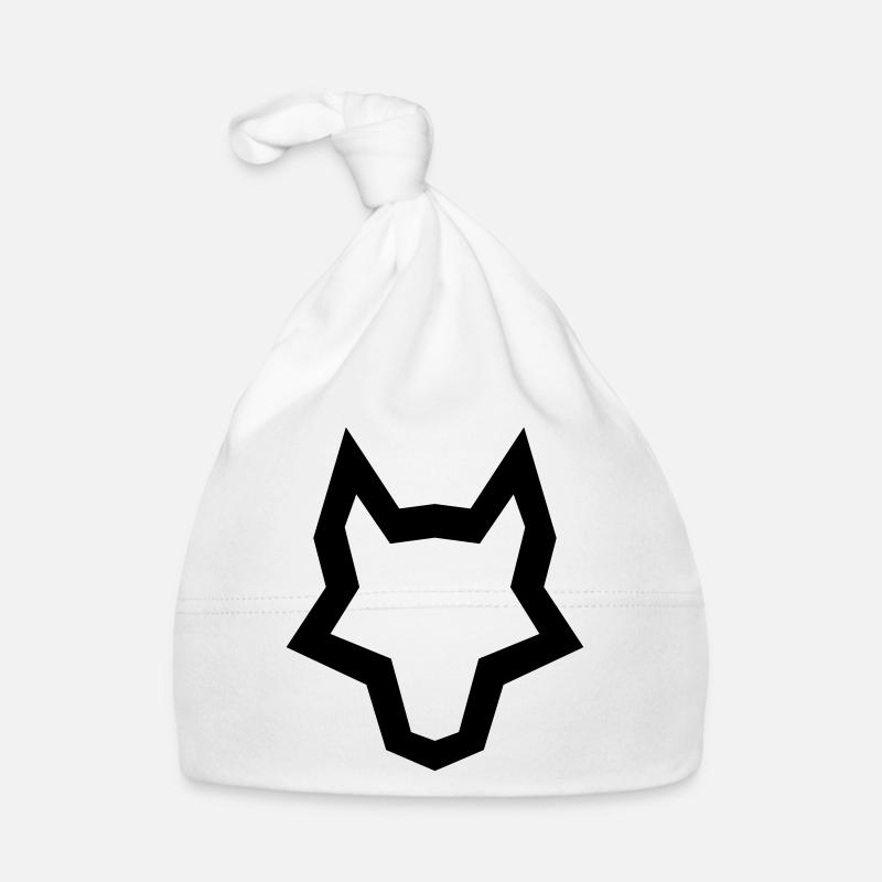LOGO du loup - Bonnet bio Bébé - blanc