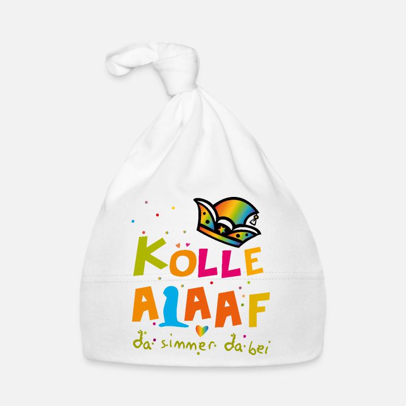 Karneval Alaaf - Baby Bio-Mütze - Weiß