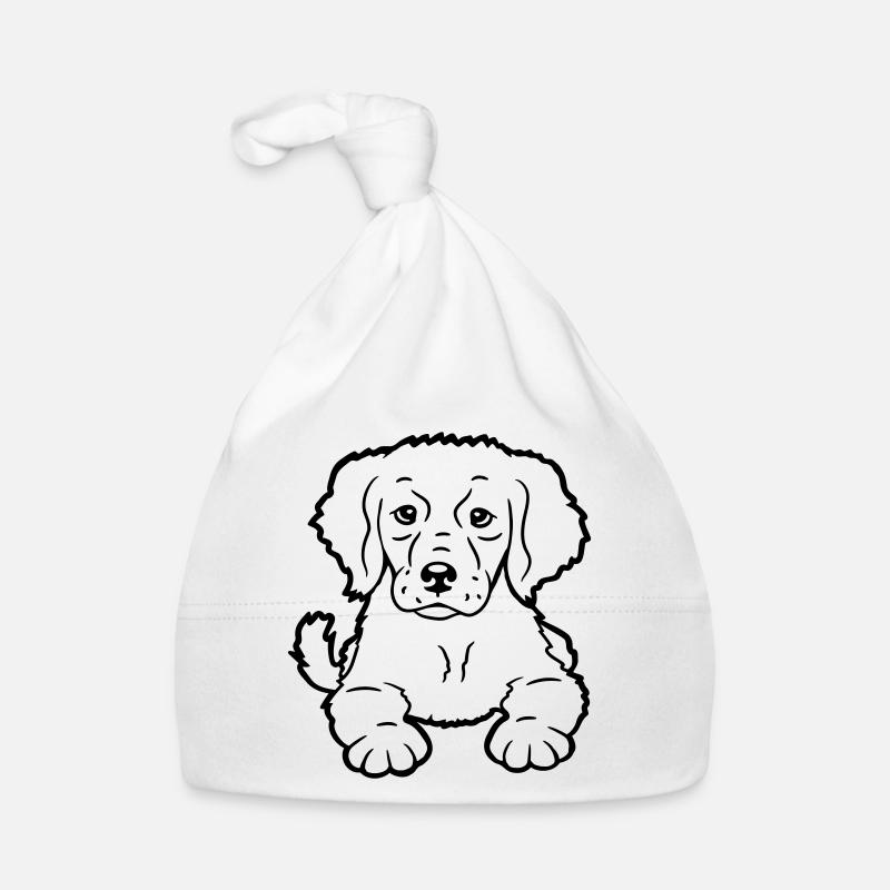 chiot chien a l’air bien mignon fidèle doux doux regard Bonnet bio Bébé