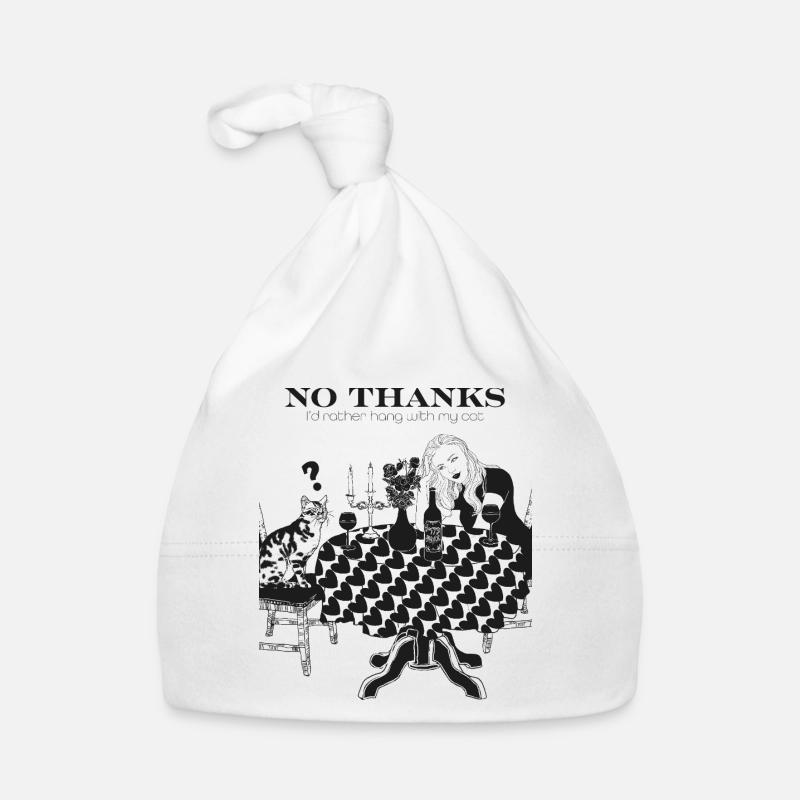 NON MERCI, JE PRÉFÈRE PASSER DU TEMPS AVEC MON CHAT Bonnet bio Bébé