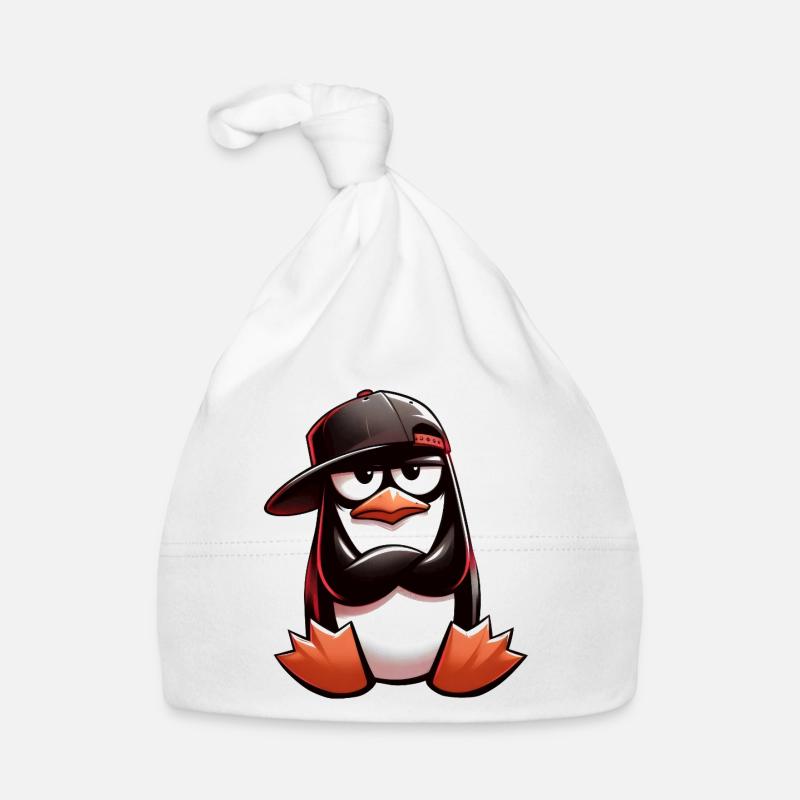 pigouin hiphop - Bonnet bio Bébé - blanc