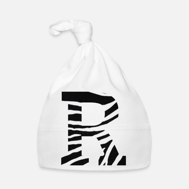 Buchstabe r zebra Baby Bio-Mütze